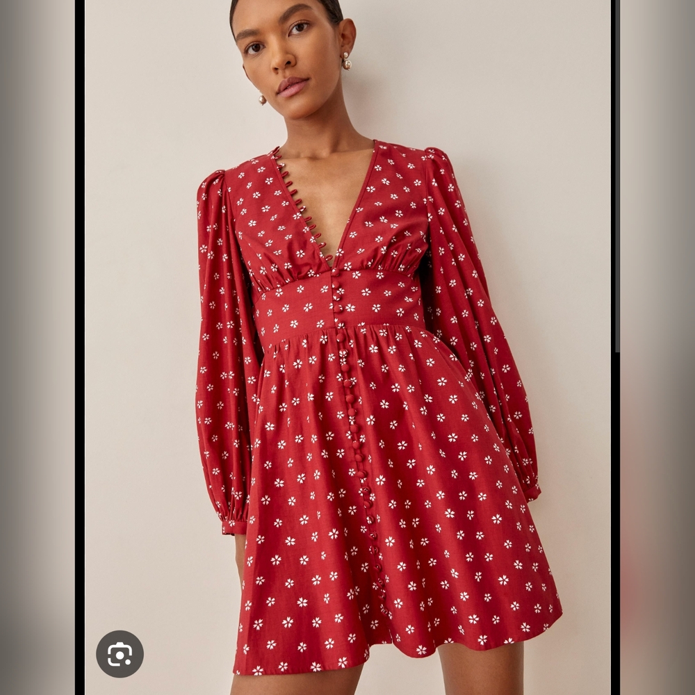 COPY - Reformation Caitie dress Red